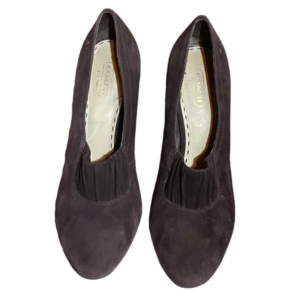 Coach Brown Suede "Adra" Heels - Picture 2 of 9